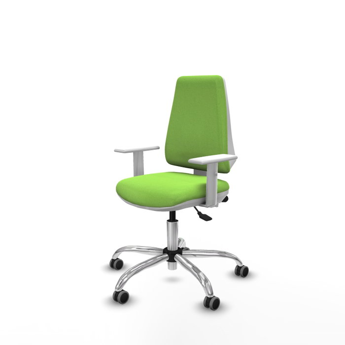 PIQUERAS Y CRESPO Silla de oficina Elche, Pistacho, Mecanismo Asincro, Base Cromada, Ruedas 65 mm PIQUERAS Y CRESPO Silla de oficina Elche, Pistacho, Mecanismo Asincro, Base Cromada, Ruedas 65 mm