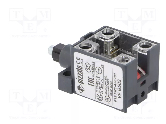 PIZZATO ELETTRICA Interruptor de fin de carrera émbolo de metal NO + NC 10A