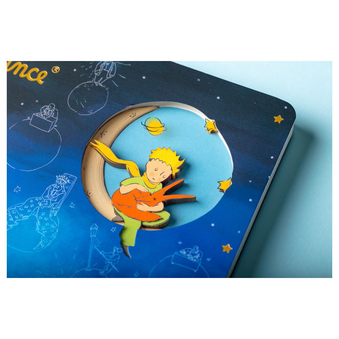 El Principito Cuaderno A5 Apaisado Le Petit Prince con El Principito y el Zorro, 120 Hojas Sin Pautar, Color Azul El Principito Cuaderno A5 Apaisado Le Petit Prince con El Principito y el Zorro, 120 Hojas Sin Pautar, Color Azul