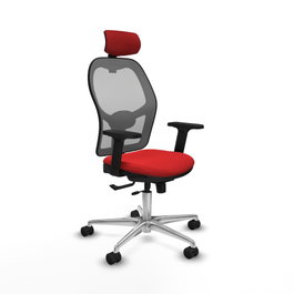 PIQUERAS Y CRESPO Silla de oficina Jorquera Sincro/Traslack Rojo/Gris