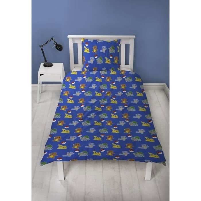 Pokemon Juego de cama Pikachu y Starter 1G - Microfibra Pokemon Juego de cama Pikachu y Starter 1G - Microfibra