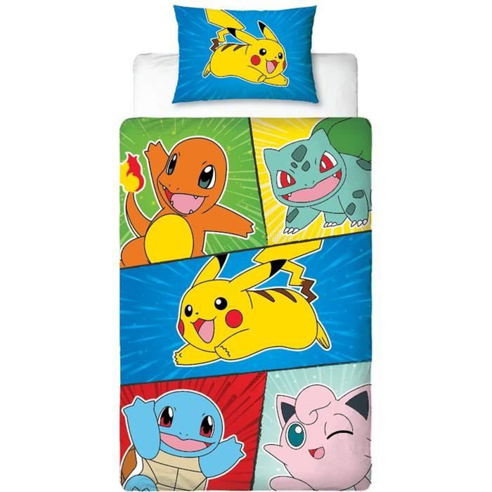 Pokemon Juego de cama Pikachu y Starter 1G - Microfibra Pokemon Juego de cama Pikachu y Starter 1G - Microfibra