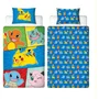Pokemon AAART15020 Juego de Cama Pikachu y Starter 1G V Microfibra 140x200cm + Funda Almohada 63x63cm