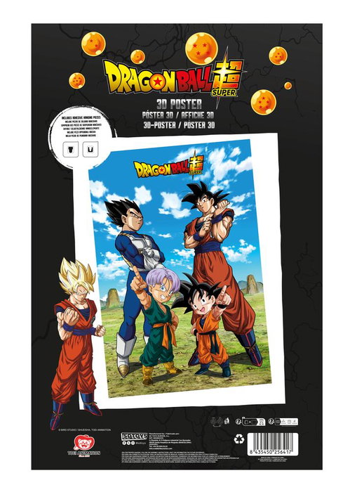 Sd toys Poster 3D 58x38 cm Dragon Ball Super Battle Of Gods Goku Vegeta Oficial Licenciado Anime