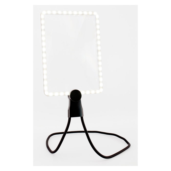 Realpower LED-Lupe HL-1 Rectangular, Lupa de Lectura LED Colgante 5x Aumento, 50 LEDs, 5V, 320 x 187 x 25 mm Realpower LED-Lupe HL-1 Rectangular, Lupa de Lectura LED Colgante 5x Aumento, 50 LEDs, 5V, 320 x 187 x 25 mm