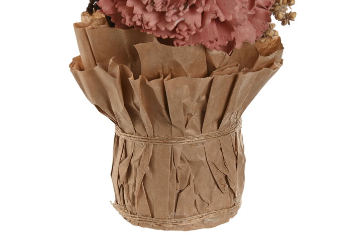 DKD Home Decor Planta de Flor Seca y Papel Surtido 15x8x25 cm
