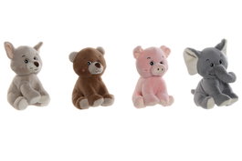 DKD Home Decor Peluches de Animales Multicolor Surtidos