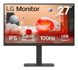 LG 27BA650-B Monitor Profesional 27 pulgadas Full HD IPS 100Hz USB-C 65W KVM Ergonómico Black