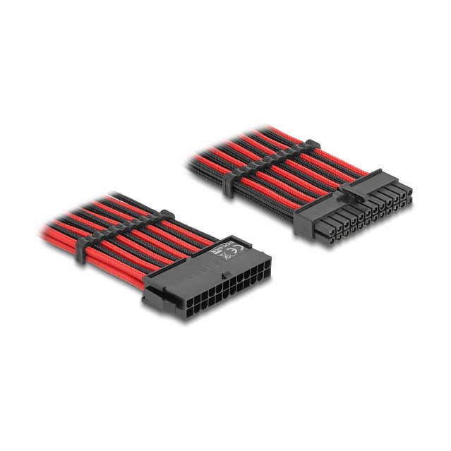 DeLOCK 80973 Cable de extensión de alimentación ATX 24 pines, rojo/negro, 30 cm DeLOCK 80973 Cable de extensión de alimentación ATX 24 pines, rojo/negro, 30 cm