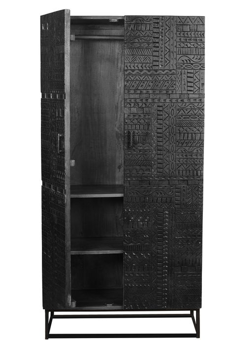 Giner y Colomer Armario Madera Mango y Patas Metal Nogal Oscuro Giner y Colomer Armario Madera Mango y Patas Metal Nogal Oscuro