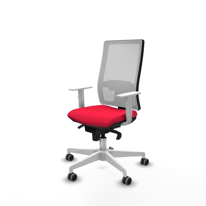 PIQUERAS Y CRESPO Silla de oficina Horna con mecanismo Sincro, Rojo y Blanco PIQUERAS Y CRESPO Silla de oficina Horna con mecanismo Sincro, Rojo y Blanco