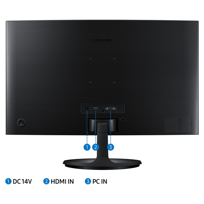 Samsung Monitor C27F364EAU 27" Full HD (1920x1080) Pantalla Curva 1800R 75Hz AMD FreeSync 4ms Negro