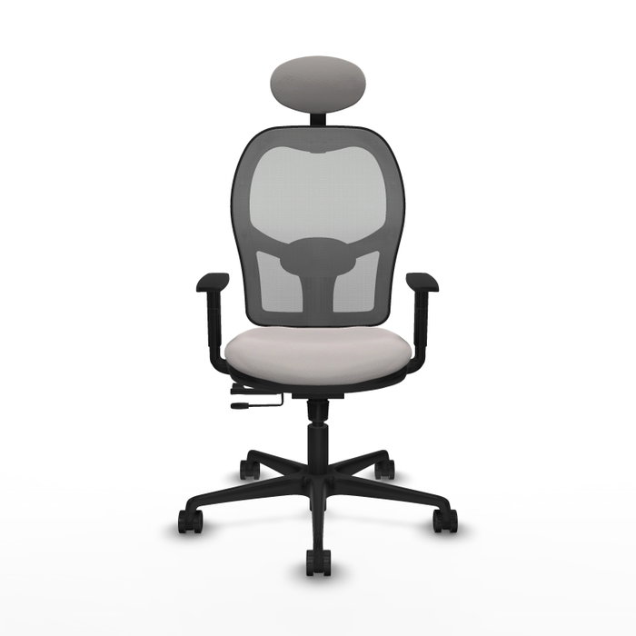 PIQUERAS Y CRESPO Silla de oficina Jorquera con mecanismo Sincro/Traslack Blanco y Gris