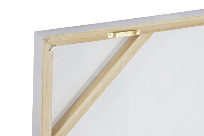 DKD Home Decor Cuadro Lienzo MDF Blanco Gris 70 x 100 x 2.8 cm (2 Unidades)