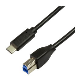 LogiLink Cable USB 3.2 Gen1 de USB-C a USB-B, 2 m, Negro