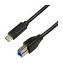 LogiLink Cable USB 3.2 Gen1 de USB-C a USB-B, 2 m, Negro