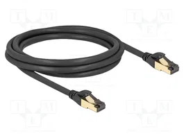 DeLOCK Cable de red RJ45 Cat.7 S/FTP de 2 m, Negro/Plata