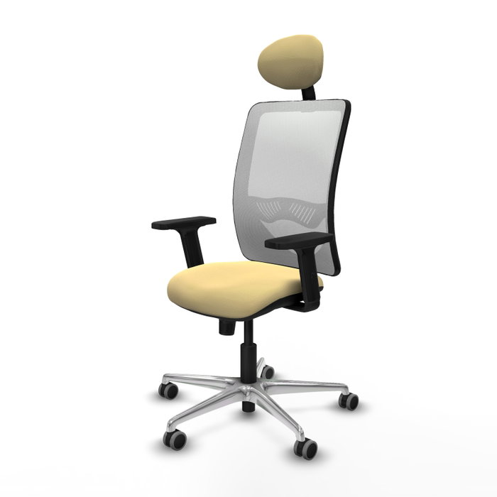 PIQUERAS Y CRESPO Silla de oficina Zulema con mecanismo Sincro, Crema y Blanco PIQUERAS Y CRESPO Silla de oficina Zulema con mecanismo Sincro, Crema y Blanco