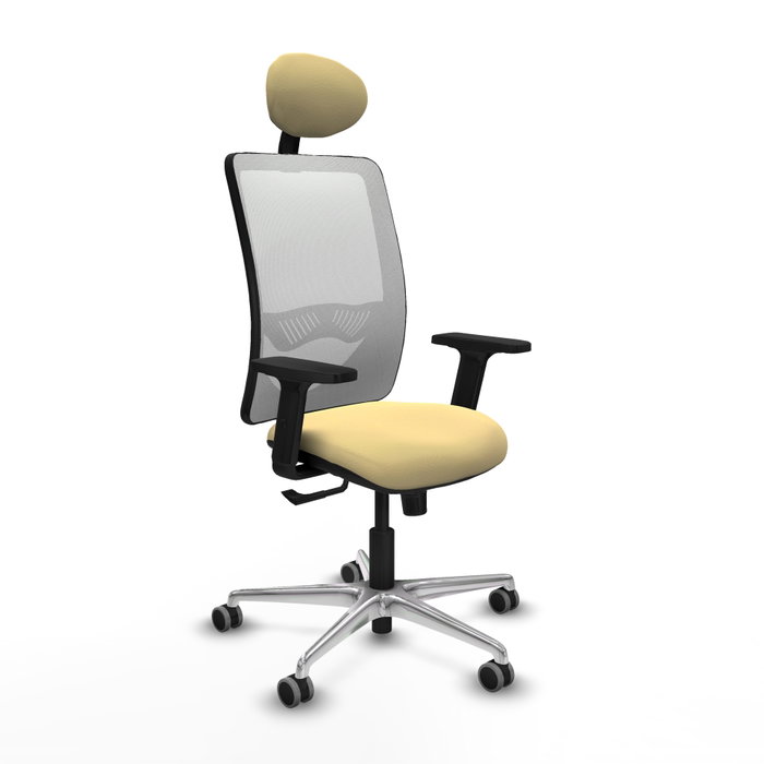 PIQUERAS Y CRESPO Silla de oficina Zulema con mecanismo Sincro, Crema y Blanco PIQUERAS Y CRESPO Silla de oficina Zulema con mecanismo Sincro, Crema y Blanco