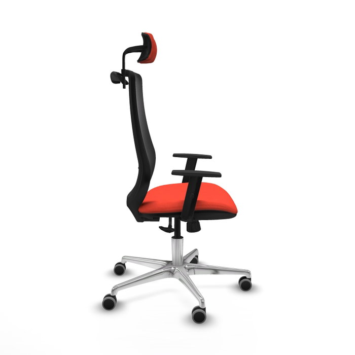 PIQUERAS Y CRESPO Silla de oficina Mardos con mecanismo Sincro, Naranja oscuro y Negro