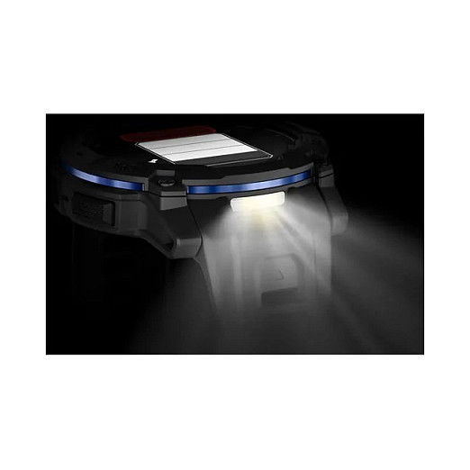 Garmin Instinct 3 Reloj Inteligente con Pantalla AMOLED de 45 mm, GPS, Caja de Aluminio y GFRP, Correa de Silicona Intercambiable Negro/Azul Bolt, Resistencia al Agua 10 ATM