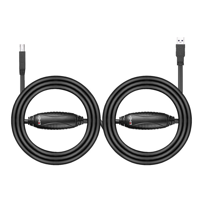 Lindy Cable de Extensión Activo USB 3.2 Gen 1 10m USB A a USB B Lindy Cable de Extensión Activo USB 3.2 Gen 1 10m USB A a USB B