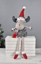 DKD Home Decor Figura de Reno Gris 20x15x55 cm