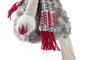 DKD Home Decor Figura Navidad Tradicional Gris Rojo Poliester 15 x 55 x 20 cm