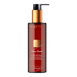 ALQVIMIA Jabón de Manos Sweet Flower 200ml con Lavandín, Jara y Bergamota, hidrata y suaviza la piel con Jojoba