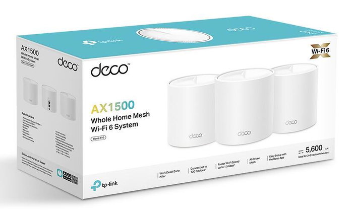 TP-Link Deco X1500 (3 Pack) AX1500 Mesh Wi-Fi 6