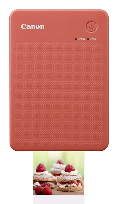 Canon SELPHY QX20 Impresora de Fotos Portátil por Sublimación - Inalámbrica (Wi-Fi, Bluetooth), Impresión sin Bordes, Color Rojo Terracotta, Ref. 6754C001