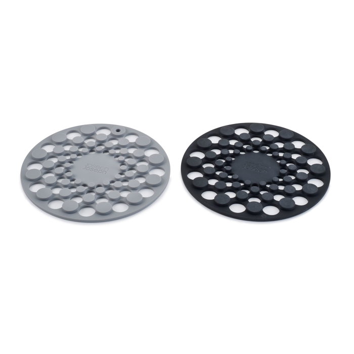Joseph Joseph Spot-On Set de 2 Posavasos de Silicona Gris