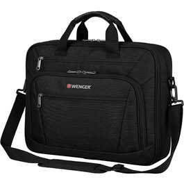 Wenger Meteor Brief Maletín para Portátil de 16 a 17 pulgadas, Negro