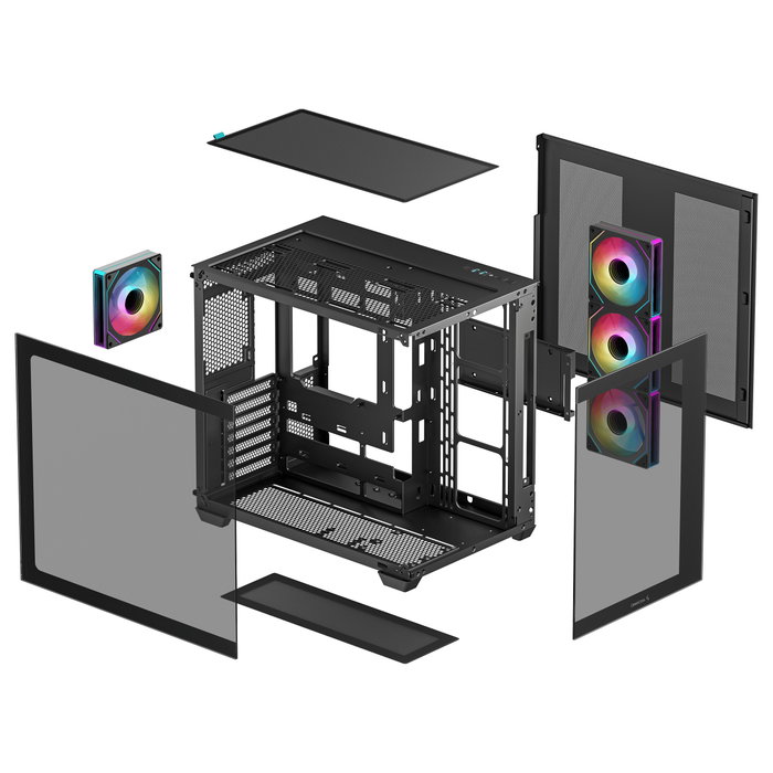 DeepCool CG530 Midi Tower Negra con 4 Ventiladores RGB