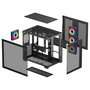 Deepcool CG530 Caja Gaming Midi Tower Negra con Vidrio Templado y 4 Ventiladores ARGB