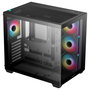 Deepcool CG530 Caja Gaming Midi Tower Negra con Vidrio Templado y 4 Ventiladores ARGB
