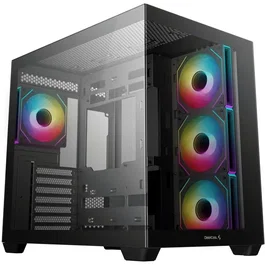 Deepcool CG530 Caja Gaming Midi Tower Negra con Vidrio Templado y 4 Ventiladores ARGB