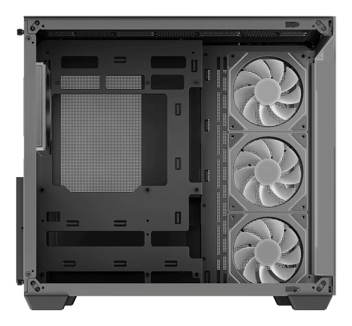 DeepCool CG530 4F Midi Torre PC Gaming Negro ATX/ITX con Ventana Lateral y 4 Ventiladores ARGB, 7 Ranuras de Expansión y USB 3.2 Type-C