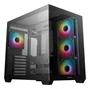 DeepCool CG530 4F Midi Torre PC Gaming Negro ATX/ITX con Ventana Lateral y 4 Ventiladores ARGB, 7 Ranuras de Expansión y USB 3.2 Type-C