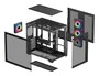 DeepCool CG530 4F Midi Torre PC Gaming Negro ATX/ITX con Ventana Lateral y 4 Ventiladores ARGB, 7 Ranuras de Expansión y USB 3.2 Type-C