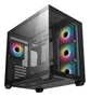 DeepCool CG530 4F Midi Torre PC Gaming Negro ATX/ITX con Ventana Lateral y 4 Ventiladores ARGB, 7 Ranuras de Expansión y USB 3.2 Type-C
