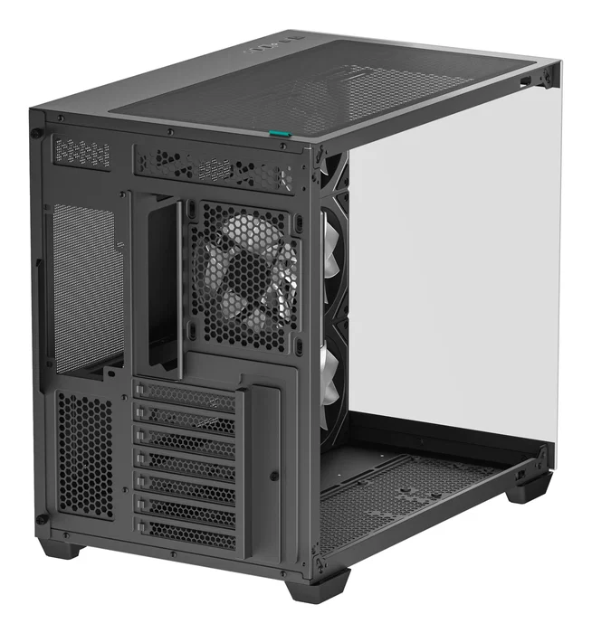 DeepCool CG530 4F Midi Torre PC Gaming Negro ATX/ITX con Ventana Lateral y 4 Ventiladores ARGB, 7 Ranuras de Expansión y USB 3.2 Type-C