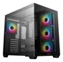 DeepCool CG530 4F Midi Torre PC Gaming Negro ATX/ITX con Ventana Lateral y 4 Ventiladores ARGB, 7 Ranuras de Expansión y USB 3.2 Type-C
