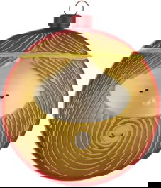 Alessi AMJ13 3 Bola de Navidad Giuseppe Vidrio Soplado Decorado a Mano Diámetro 9 cm