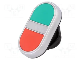 LOVATO ELECTRIC Interruptor doble Platinum 22mm rojo/verde