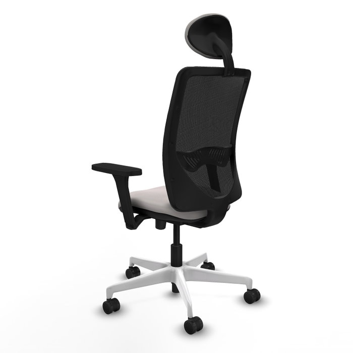 PIQUERAS Y CRESPO Silla de oficina Zulema con mecanismo Sincro/Traslack, Blanco y Negro