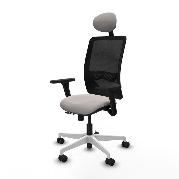 PIQUERAS Y CRESPO Silla de oficina Zulema con mecanismo Sincro/Traslack, Blanco y Negro