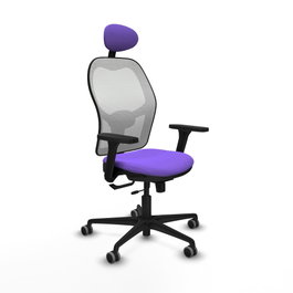 PIQUERAS Y CRESPO Silla de oficina Jorquera con Mecanismo Sincro/Traslack, Lila y Blanco