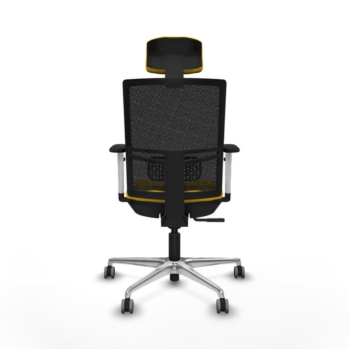 PIQUERAS Y CRESPO Silla de oficina Yunquera con mecanismo Sincro, Amarillo y Negro
