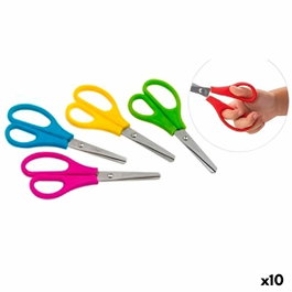 Faibo Tijeras Escolares Ambidiestras 13,5cm Asimétricas con Surtido de Colores